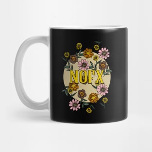 Nofx Name Personalized Flower Retro Floral 80s 90s Name Style Mug